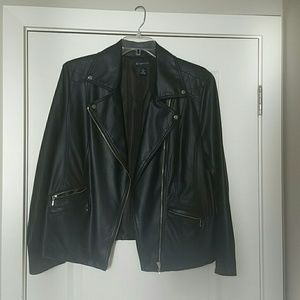INC Faux Leather Moto Jacket